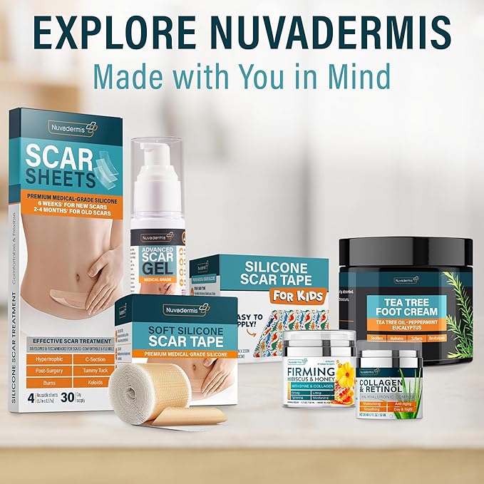 NUVADERMIS Silicone Forehead Wrinkle Patches - Anti Aging Wrinkle Patches for Face Overnight Use - Reduces Fine Lines and Wrinkles (Forehead, 6 Pack)