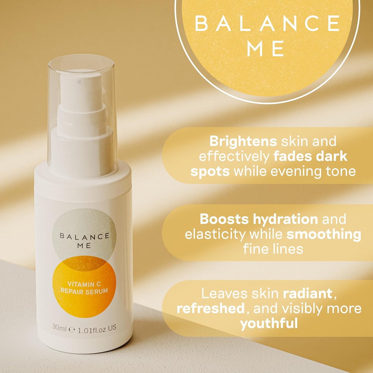 Balance Me Supercharged Radiant Skin Duo, Skincare Set with AHA Glow Mask, Vitamin C Repair Serum & Free Vitamin C Eye Serum, Anti-Aging, Brightening & Hydrating, 3 Piece Gift Set