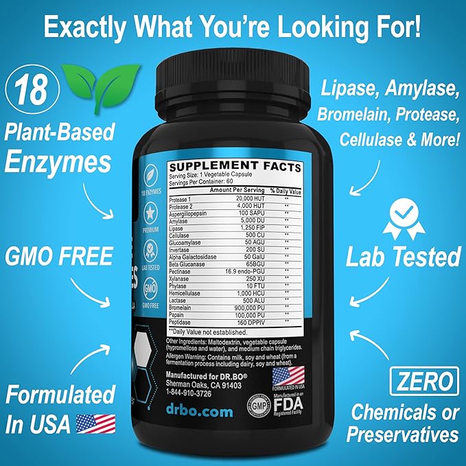 Digestive Enzymes Supplements Plant Based