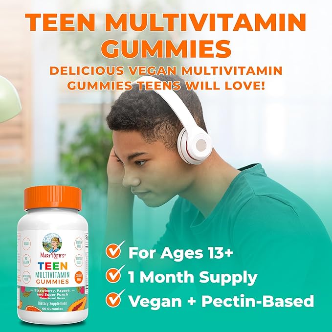 MaryRuth Organics Multivitamin for Teens 13+ | 60 Count