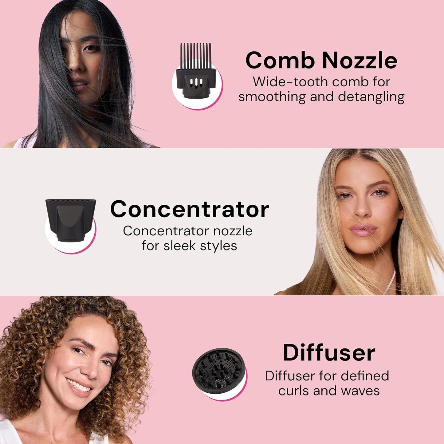 L'ANGE HAIR PowerStyle Ionic Turbo Hair Dryer | 1875W Fast Drying & Precision Styling for Long-Lasting, Frizz-Free Looks | Advanced Ionic Technology Smooths & Shines Hair (White)