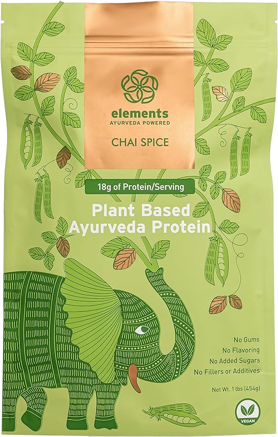 Elements Plant Based Vegan Protein Powder 1lb Pack 14 Servings