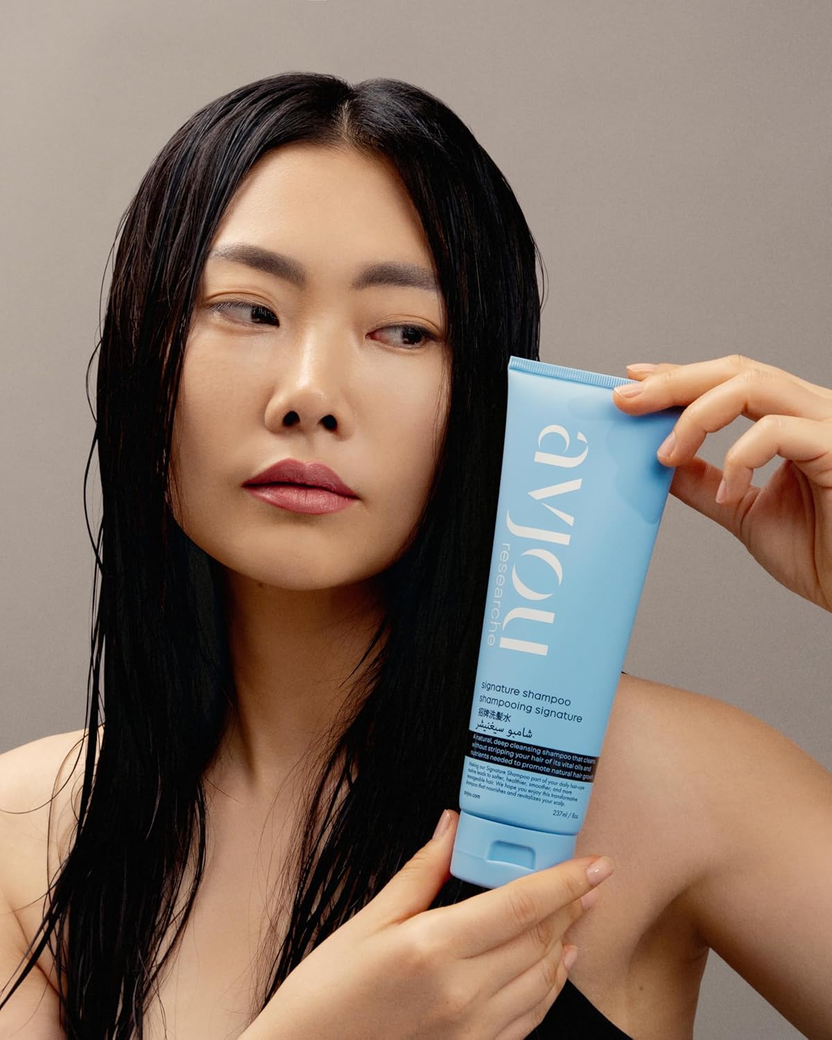 Avjou Researche™ Signature Shampoo – Supports the Look of Healthy, Fuller Hair – Vegan, Color & Keratin Safe, Cruelty-Free, Hydrates & Nourishes with Coconut Oil – Designed for All Hair Types, 8 oz