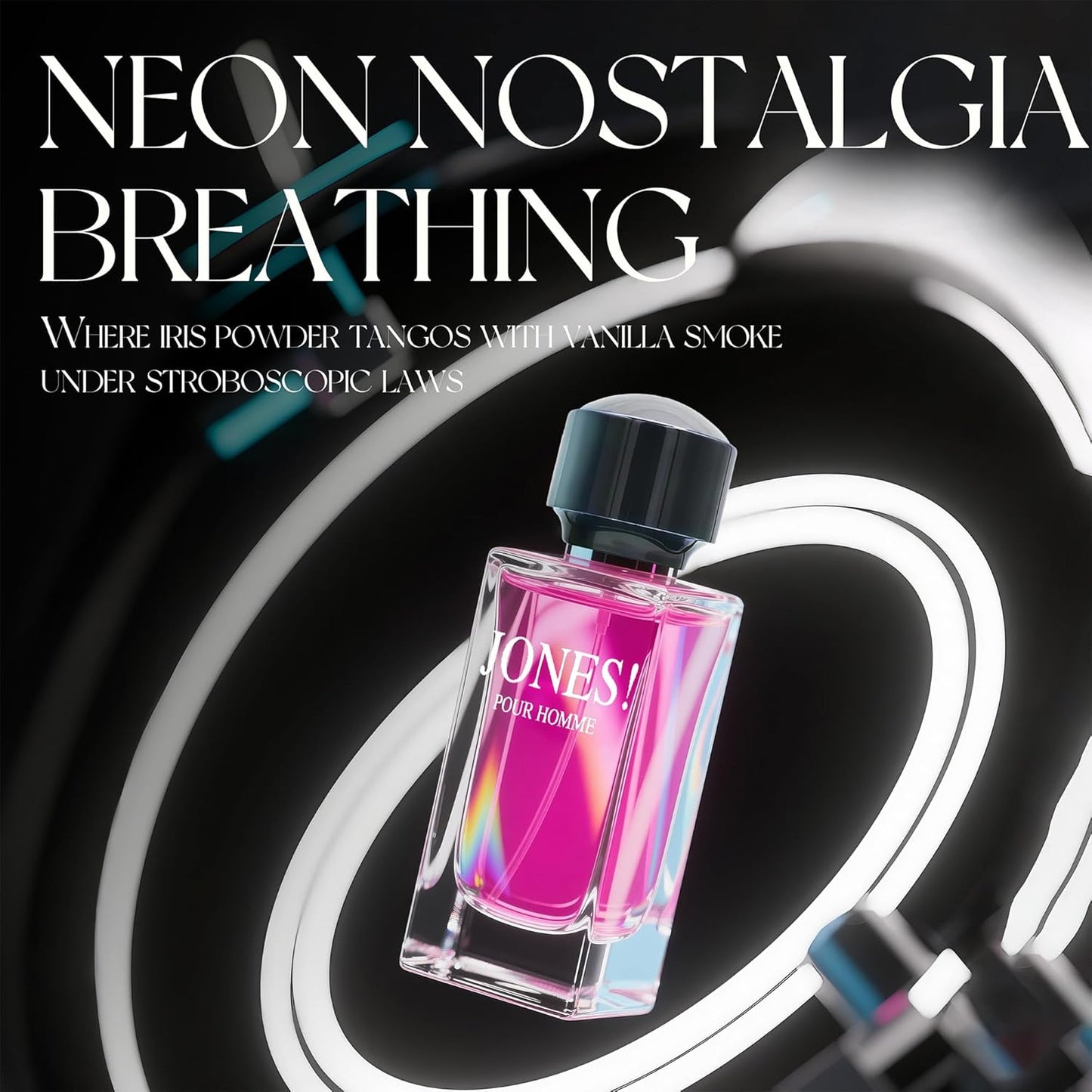 Jones Cologne for Men Natural Eau de Toilette 3.4 Fl Oz with Cinnamon, Jasmine, Vanilla & Sandalwood Notes Fragrance Alcohol-Free Luxury Men's Perfume for Daily Use