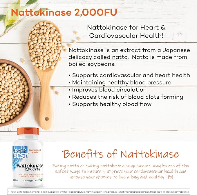 Doctor's Best Nattokinase, Non-GMO, Vegan, Gluten 270 Veggie