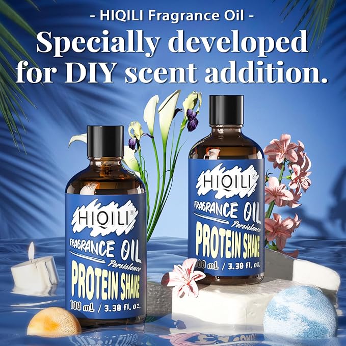 HIQILI Protein Shake Essential Oil 100ml - Fresh Fragrance Oil for Diffuser for Home, Long Lasting Scented Oil for Aromatherapy, DIY Candle, Soap Making, Scented Body Products 3.38 Fl Oz