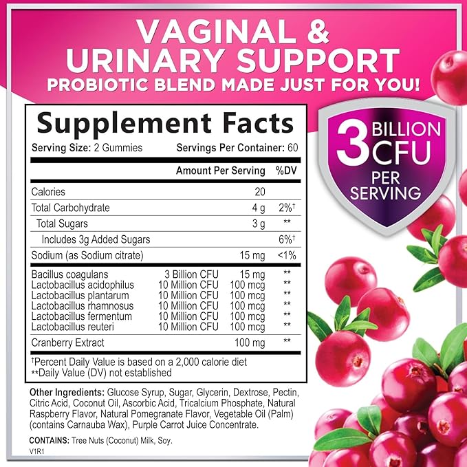Women's Probiotic - Probiotics for Women 3 Billion 120 Gummies