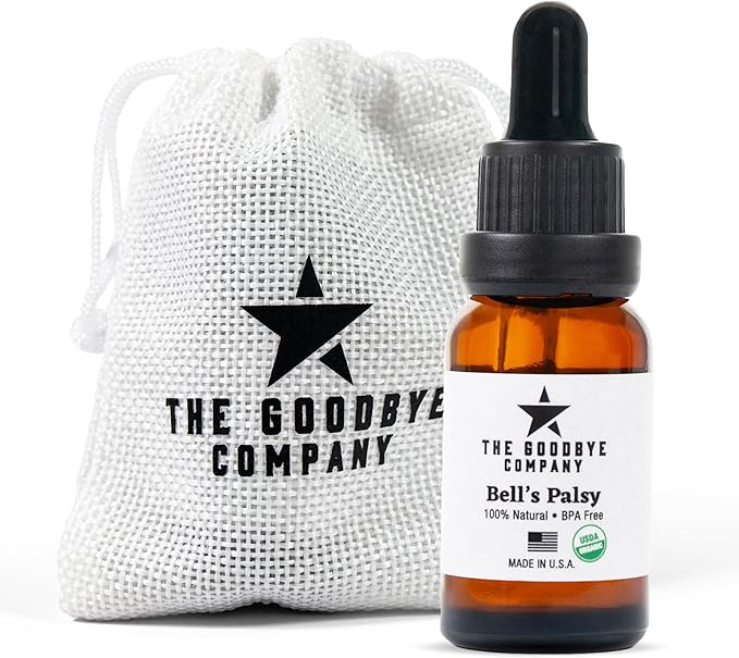 The Goodbye Company Facial Nerve Support Oil – Deep Penetrating Formula for Circulation & Relaxation – Made in USA (15mL)