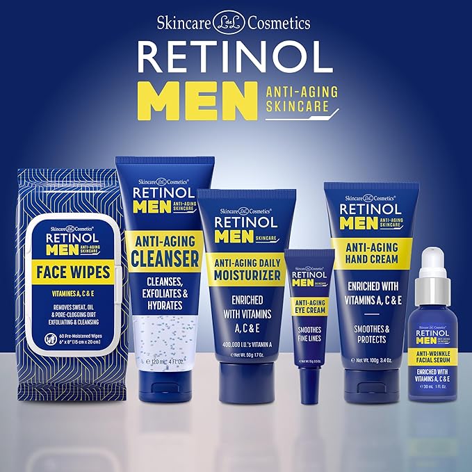 Retinol Men Eye Cream Reduces Puffiness & Dark Circles, Boost Hydration & Minimize Visible Signs Of Aging Men Facial Serum - Vitamin-Enriched, Smooth Fine Lines & Wrinkles.