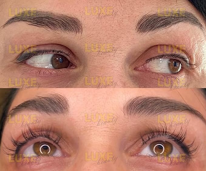 LUXE Beauty Lash Serum for Dark Long Sexy Lashes - Nourishing Sensitive Eye Formula for Darker Longer Lashes - all Natural Lash and Thicker Eyelashes - 0.23 ounce