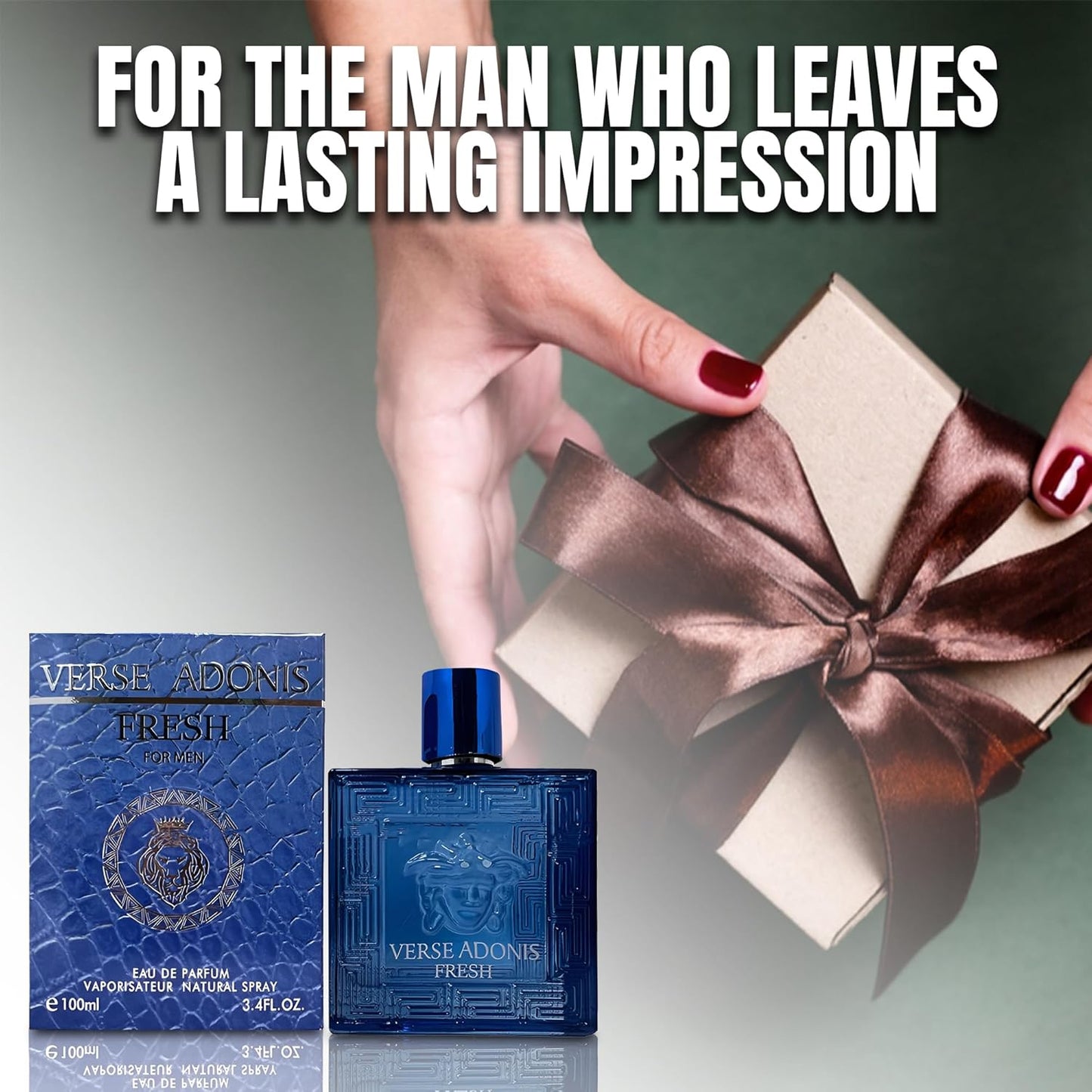 Men's Cologne Verse Adonis Fresh- Eau De Toilette Spray Perfume Fresh Scent 3.4 Fl Oz Daily Used