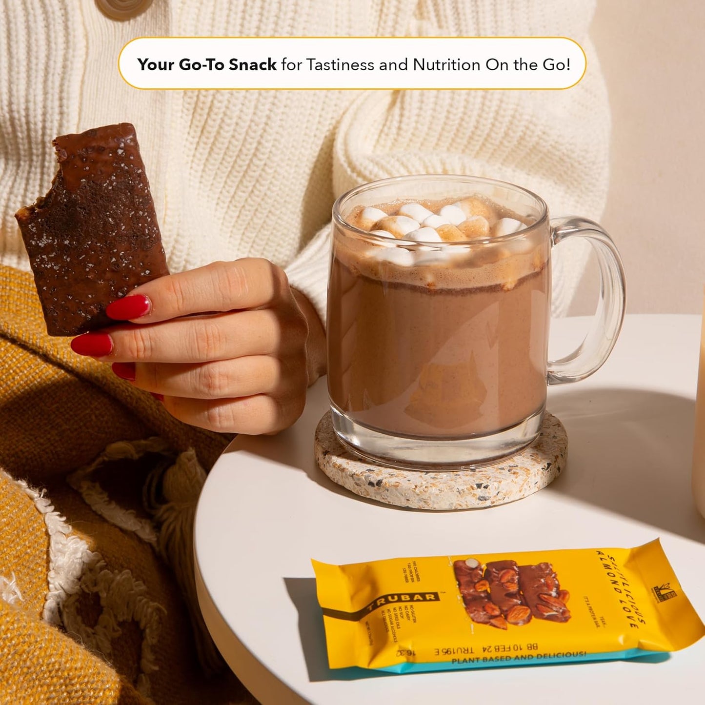 TRUBAR Vegan Protein Bar, Saltylicious Almond Love, Gluten Free, Plant Based, High Fiber, Dairy Free, Low Fat, Non GMO, No Sugar Alcohols, 12G Lean Protein, 13G Fiber, Healthy Snack Bars, 12 CT