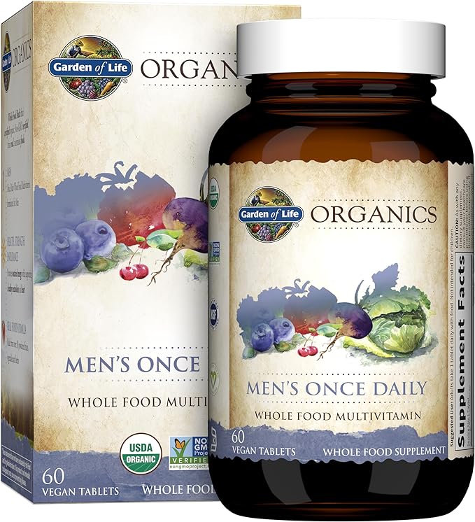 Garden of Life Organics Men's Once 60 Tablets,