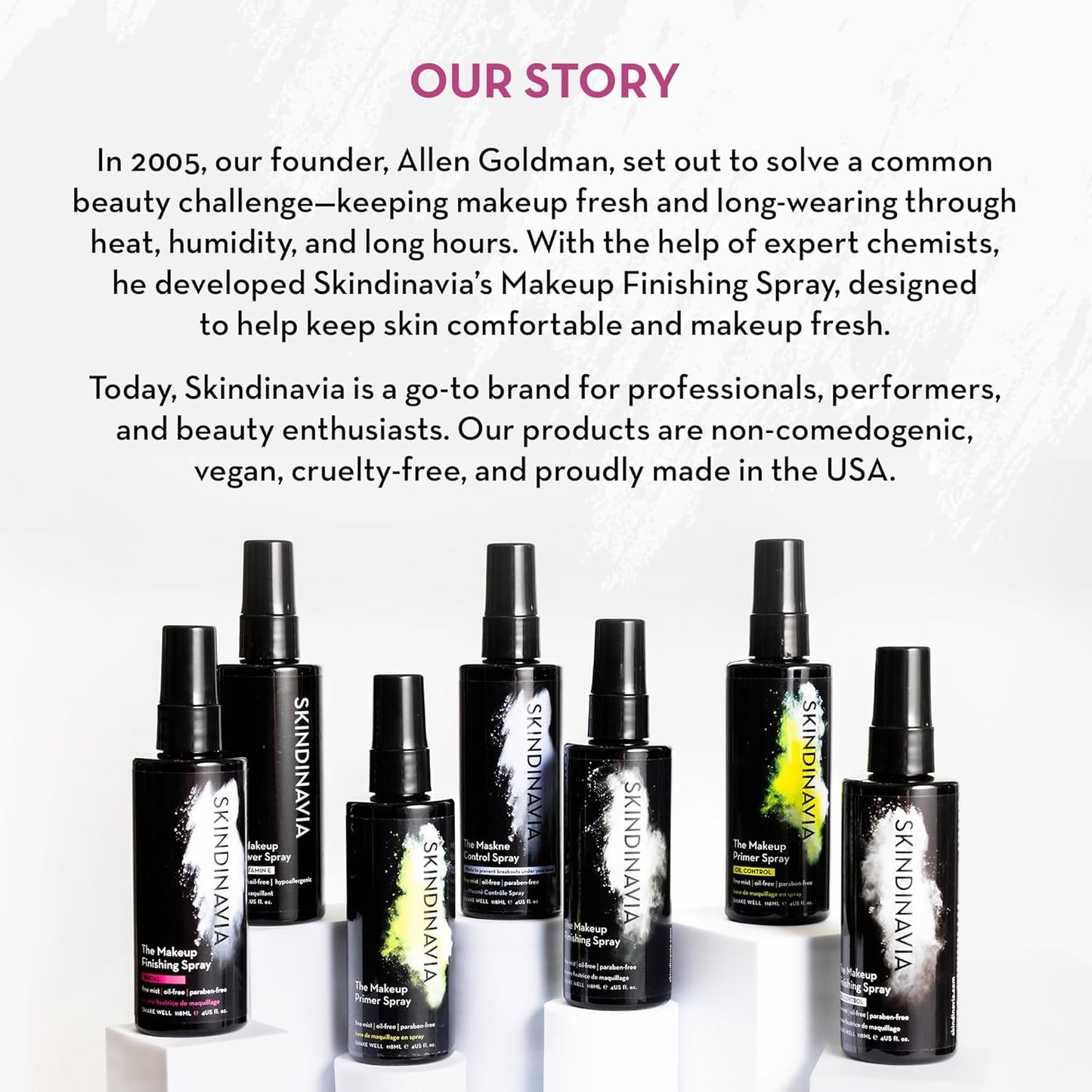 Skindinavia The Makeup Finishing Spray, Classic Makeup Setting Spray, All-Day Wear, Long-Lasting Up to 16+ Hours, Heat-Resistant & Waterproof, Cooling Fine Mist, 4.0 Oz