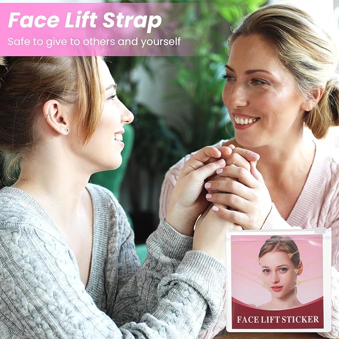 Face Lift Tape Invisible, Instant Face Tape 24Pcs Facelift Tapes for Facee Invisible with Bands, Adhesive Lifting Patch Facee Lifting Band Neck and Eye Lift Tapes for Women Ladies