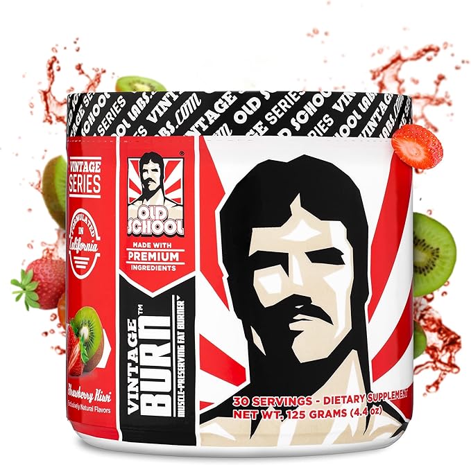 Vintage Burn β Fat Burner Powder for Men and Women β Delicious Thermogenic Fat & Weight Loss Drink - Green Coffee Bean, Caffeine, Raspberry Ketones β Strawberry Kiwi Flavor - 30 Servings