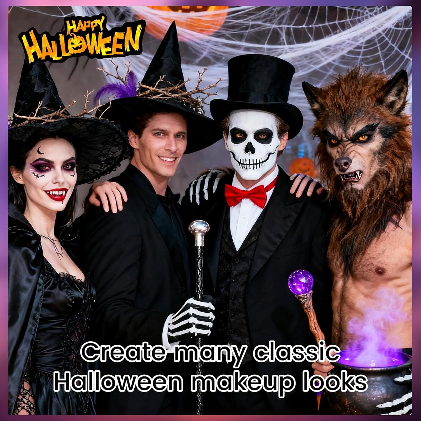 Light Blue Black White Oil Based Face Paint Kit with Painting Brushes, Professional Full Coverage Greasepaint for Adults Halloween Cosplay SFX Sally Corpse Bride Makeup Carnival Theater