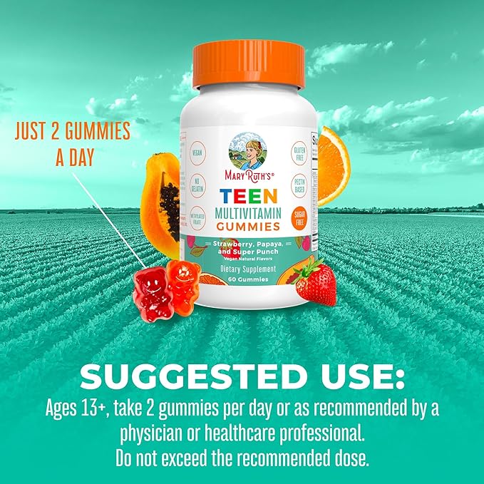 MaryRuth Organics Multivitamin for Teens 13+ | 60 Count