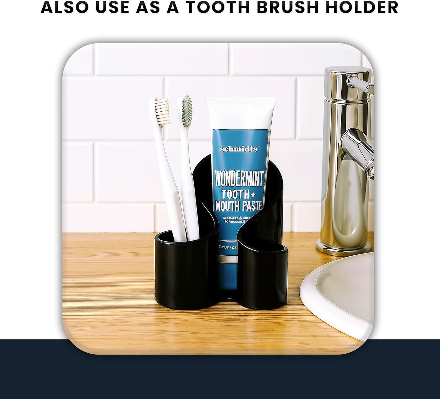 Black Makeup Brush Holder | New Elegant Design Acrylic Makeup Organizers | 3 Compartment Organizer Make Up Brush Holder Organizer & Cosmetic Storage for Lipstick, Eyeshadow Brush makeup pallette