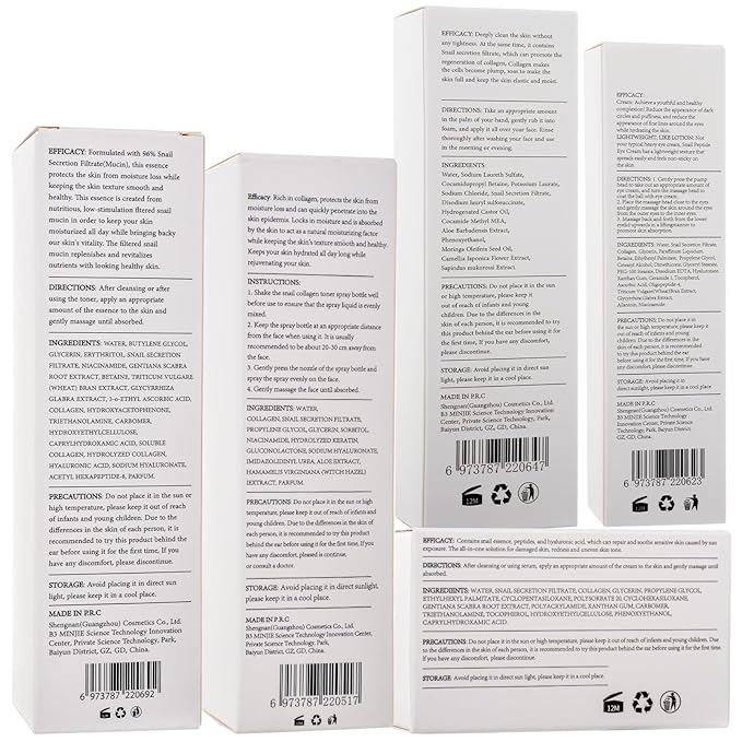 Snail Mucin Skin Care Routine Set For Women, 5 PCS Advanced Snail Mucin Facial Kit For Girls, Skin Care Gift Set With Face Cleanser, Toner, Serum, Face Cream, Eye Cream, Repairing, Anti Aging.