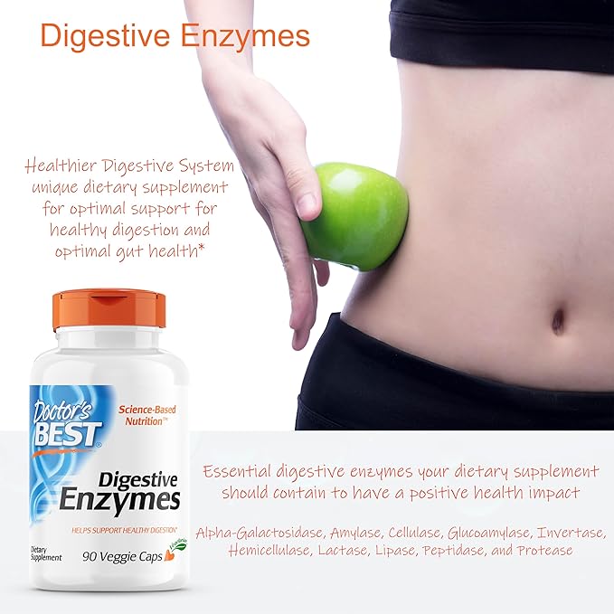 Doctor's Best Digestive Enzymes Non-GMO Vegetarian 90 Veggie