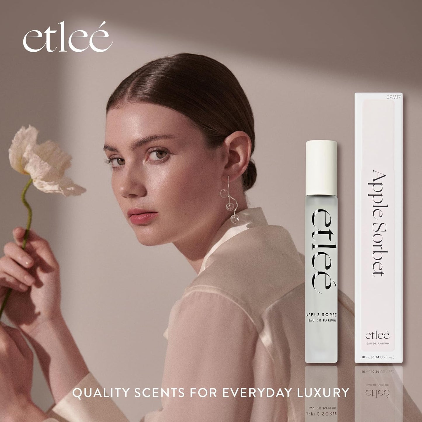 Apple Sorbet Eau de Parfum 0.34oz, Long Lasting Perfume Inspired by Kay Juicy Apple, Fruity Gourmand Notes With Vanilla, Musk, Amber, Jasmine, Rose & Lychee, Luxury Fragrance for Women & Men