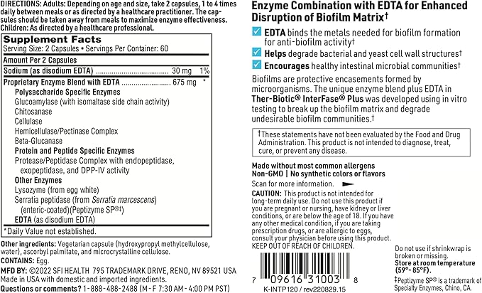 Klaire Labs Ther-Biotic Interfase Plus (120 Capsules)