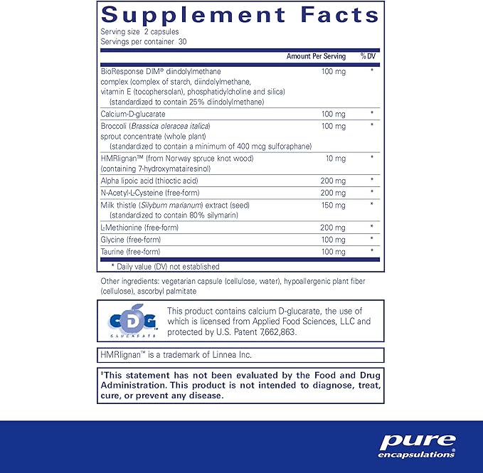Pure Encapsulations DIM Detox | Supplement Support for Detoxification and Cellular Health* | 60 Capsules