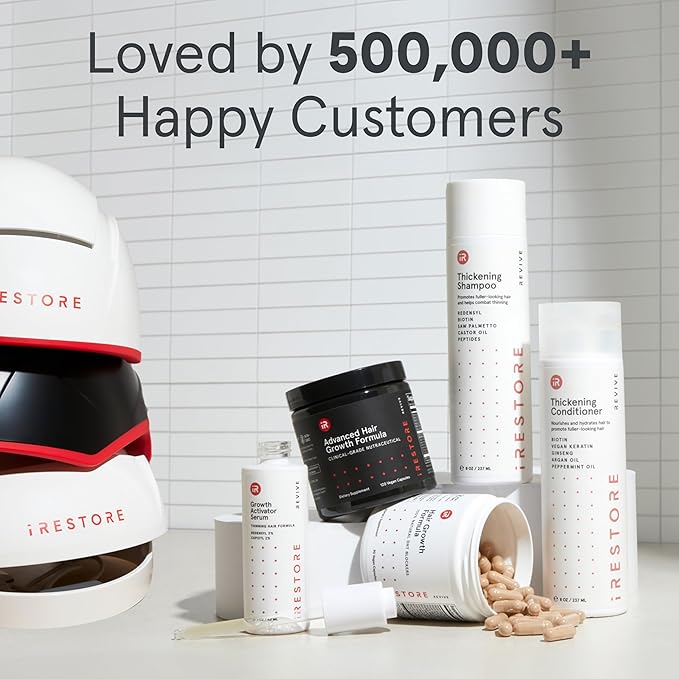 iRESTORE 3-Step Skincare Set Red Light Therapy Essentials Kit, Renew Trio Includes Hydrating Cleanser + Facial Spray + Anti-Aging Face Serum Works Best with iRESTORE Red Light Therapy Mask