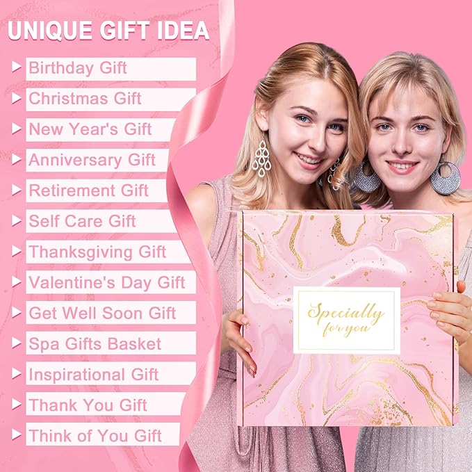 Birthday Gifts for Women Her,Self Care Pamper Gifts for Women Unique,Relaxing Spa Gift Basket Care Package,Gift Set for Best Friends Female Sister Mom Wife Her Girlfriend Coworker Bestie Teachers