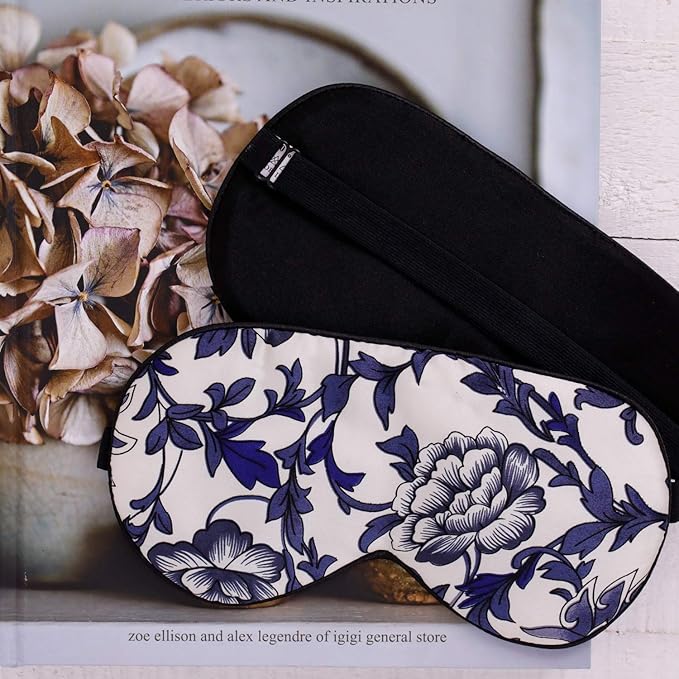 Maxfeel 100% Pure Silk Eye Mask - Sleep Eye Cover in Printed Colors (#5)