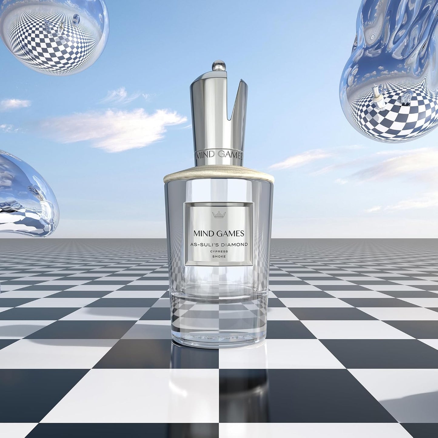 MIND GAMES As-Suli's Diamond - Luxury Perfume with Notes of Bergamot, Madagascar & Amberwood - Elegant Extrait de Parfum for Women & Men - Intense & Smoky Perfume - 100 mL/3.4 oz