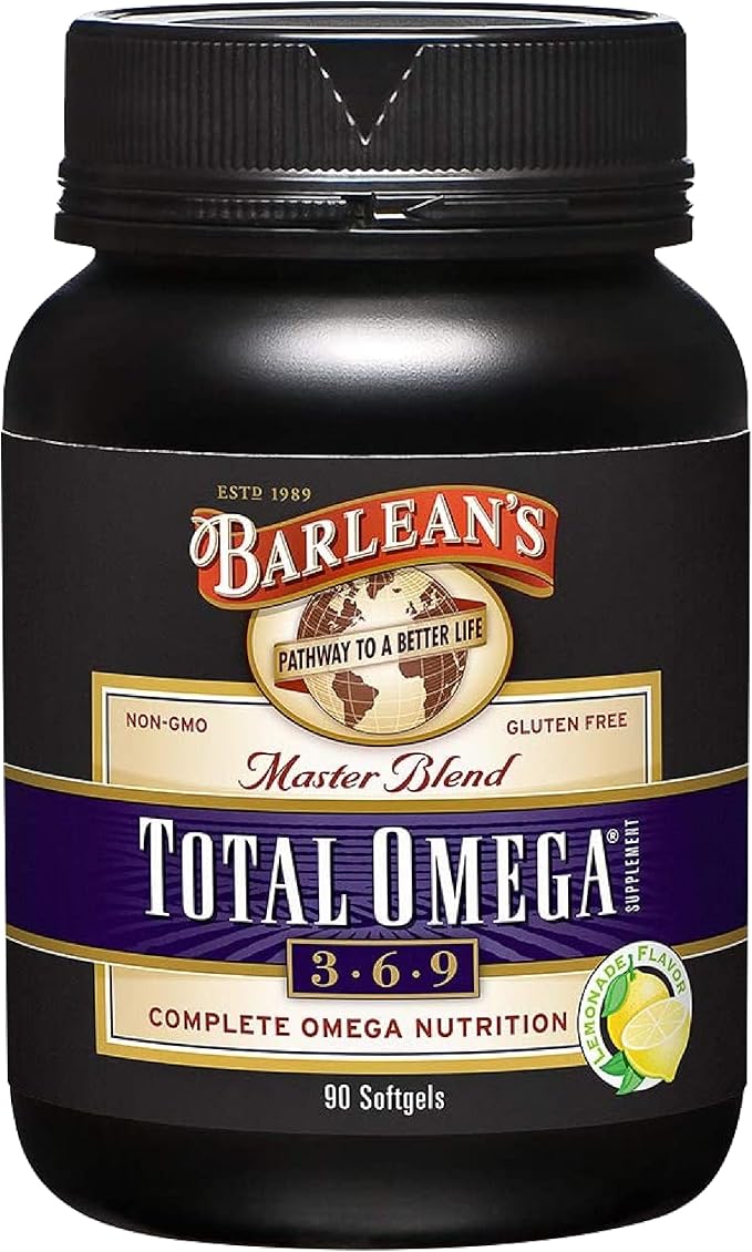 Barlean's Total Omega 3 6 9 1,000 mg 90 Count