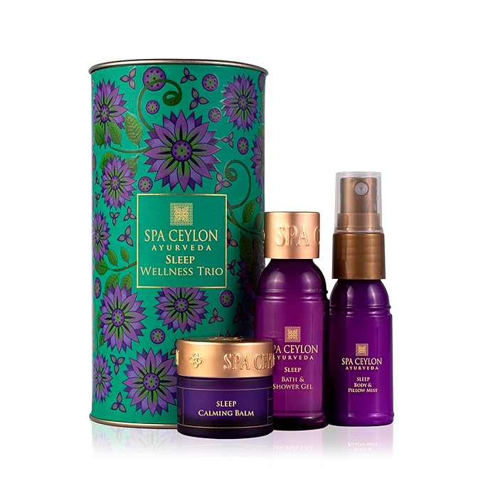 SPA CEYLON Sleep Wellness Trio Set | Restful Spa Essentials for Nourished Skin | Natural Ingredients | Ayurvedic | Body Gifts Set