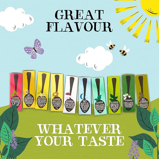 Clipper Tea Mint Herbal Teabags – Caffeine Free, USDA Organic, Great Hot or Iced – Refreshing, Natural, Fair & Delicious – 200 Tea Bags