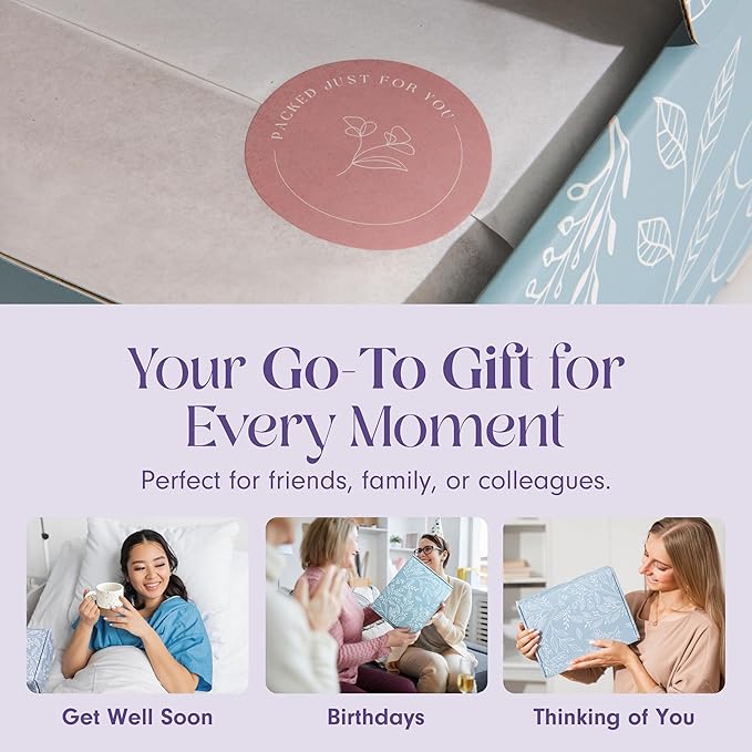 Unboxme Luxury Lavender Spa Gift Set - Relaxation Gift Basket with Candle & Bath Bombs - Self-Care Package for Women, Birthday, Wellness Gift