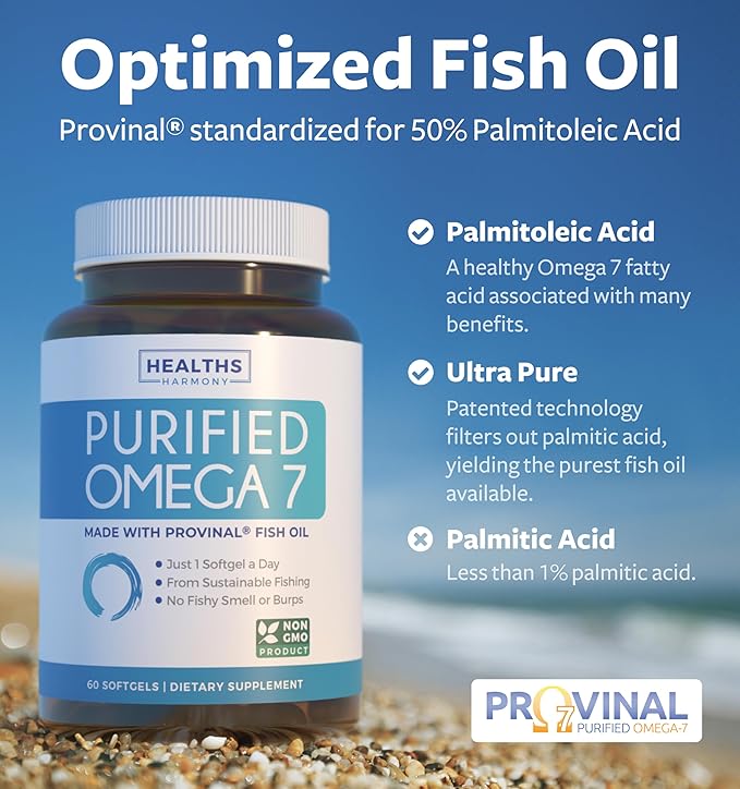 Purified Omega 7 Softgels (2 Month 7 & 60 Capsules