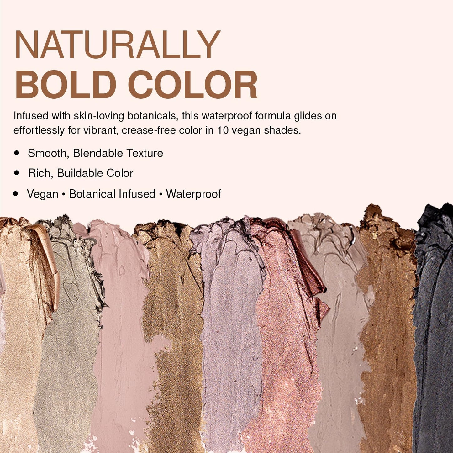 Palladio Waterproof Eyeshadow Stick with Blending Sponge, Long Lasting & Effortless Application, Smudge Free & Crease Proof Formula, Matte & Shimmer Shades, Buildable Eye Shadow (Champagne Shimmer)