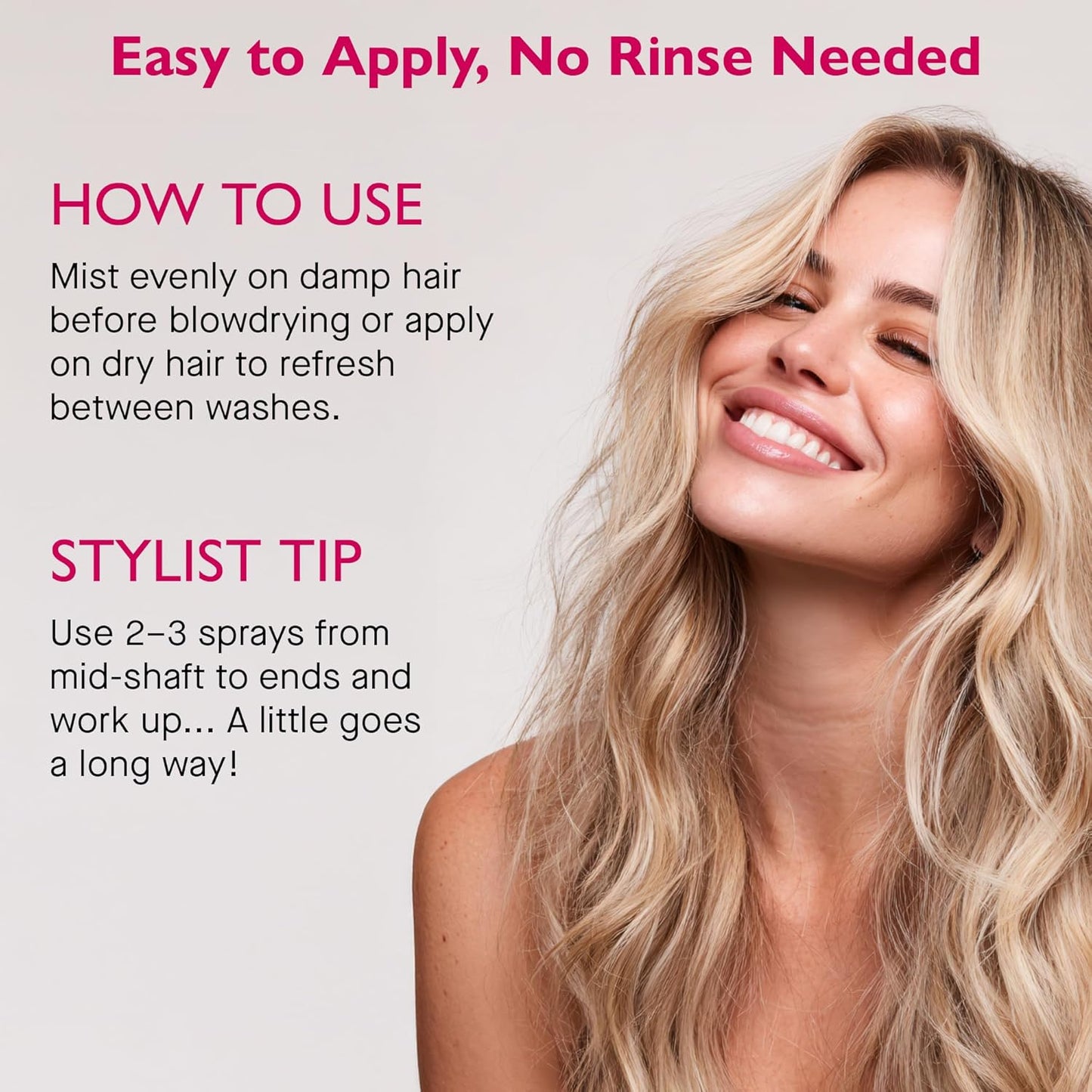 12 Benefits Leave-In Conditioner Spray – Instant Healthy Hair Treatment, Anti-Frizz, Detangles, Strengthens & Repairs, Heat Protection with Quaternium 39 & Silk Fibre Protein, 6 Fl Oz