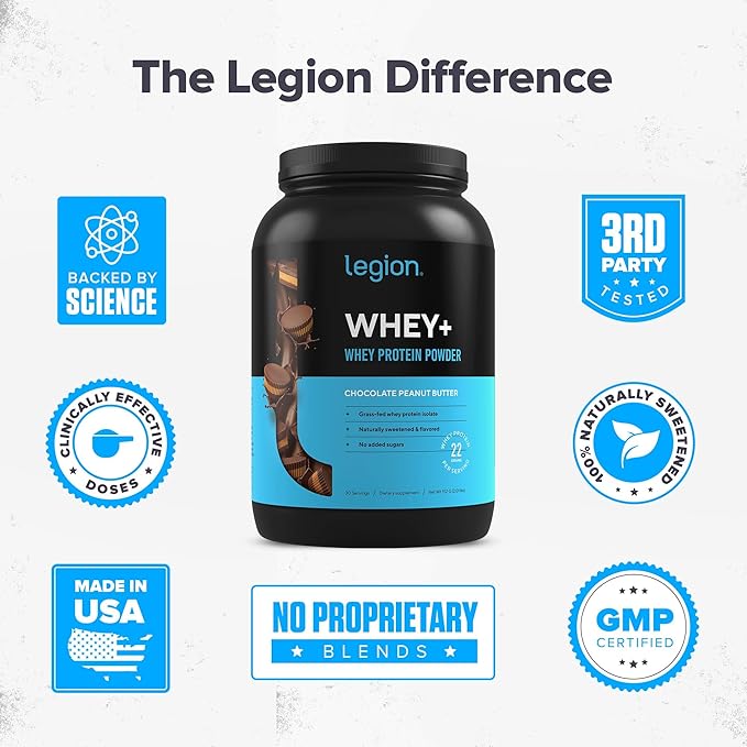LEGION Whey+ Whey Protein Powder (Chocolate (30 Servings)