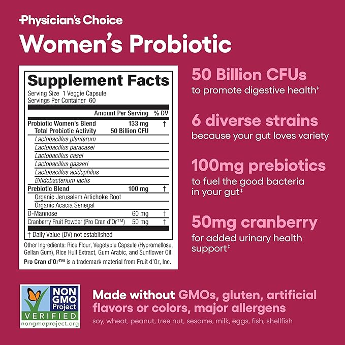 Physician's Choice Probiotics 50 Billion 6 Unique 60 CT