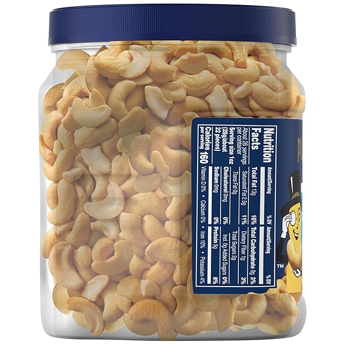 PLANTERS Unsalted Premium Cashews, 1.63 lb.