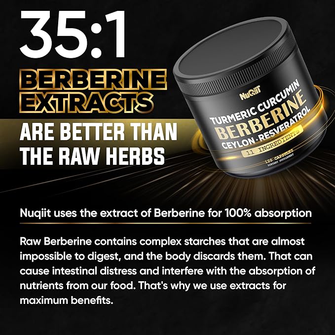 Berberine Supplement 14000mg Turmeric Curcumin 4500mg 4500mg & 120 Capsules
