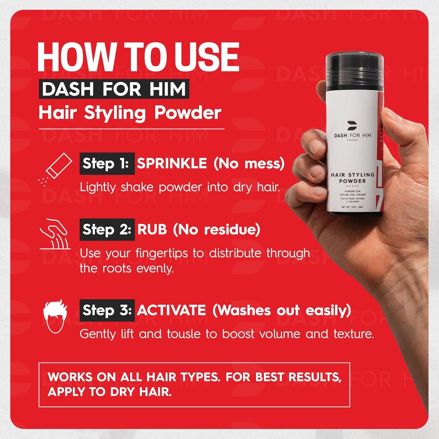 Volumizing Hair Powder for Men & Women – Root Lifting & Texturizing Styling Powder – Matte Finish, No Residue, Lightweight Hold – 0.70 oz (20g)