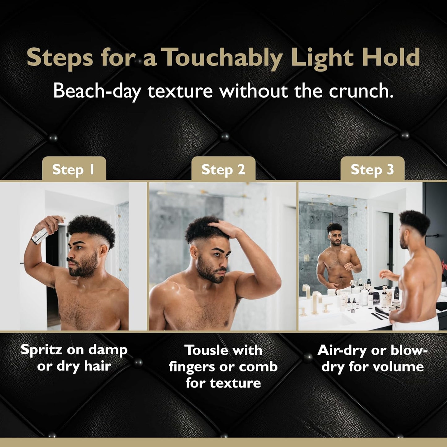 Sea Salt Spray – Lightweight Texture, Volume, and Flexible Hold with Epsom Salt & Pro-Vitamin B5 (2-pack, Saffron Ember)