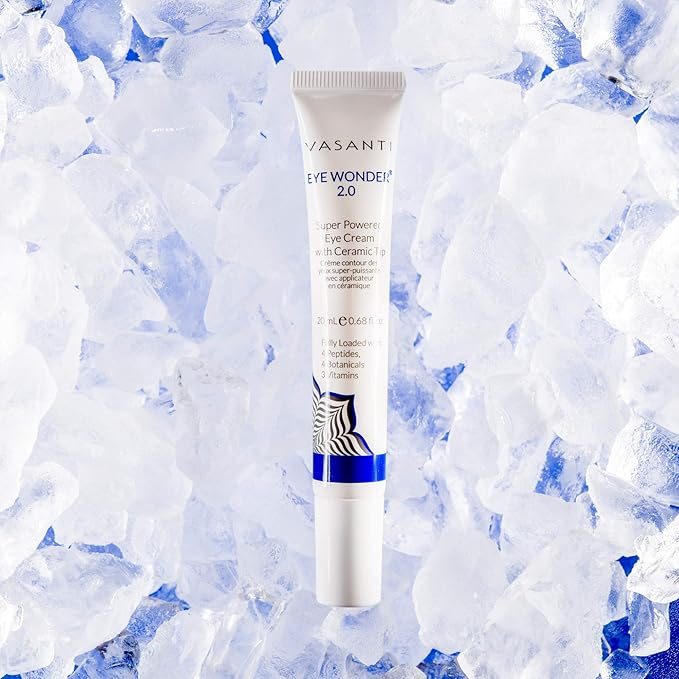 VASANTI Eye Wonder 2.0 (20mL) - Removes Dark Circles, Puffiness, Wrinkles - Paraben Free & Vegan Friendly with Ceramic Tip