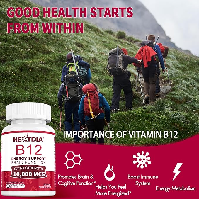 Vitamin B12 Sublingual, B12 Vitamins 10,000 B12 Support 180 Fast