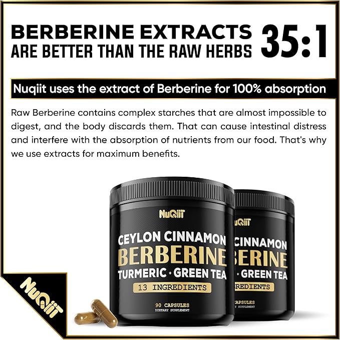 Berberine Supplement 8750mg Turmeric Curcumin 1500mg 1500mg & 90 Capsules 3 Months