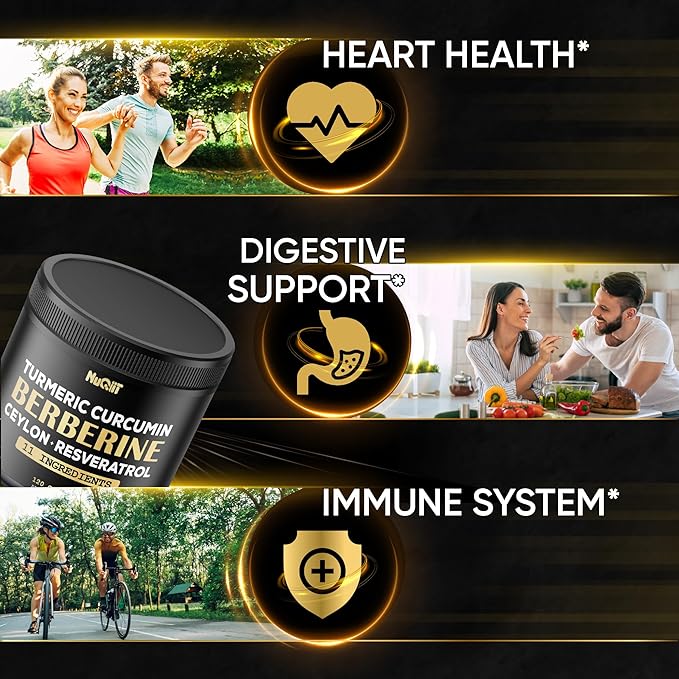 Berberine Supplement 14000mg Turmeric Curcumin 4500mg 4500mg & 120 Capsules