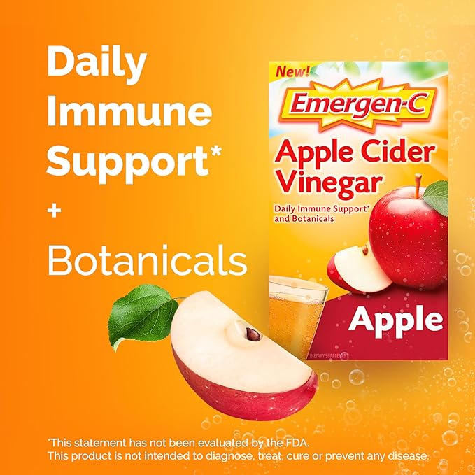 Emergen-C Apple Cider Vinegar Vitamin C 18 Count